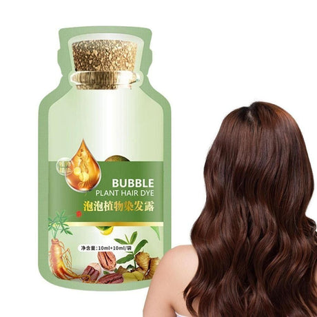 Ginseng bubble hair dye